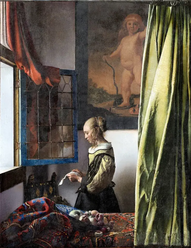 Donna che legge una lettera alla finestra di Johannes Vermeer